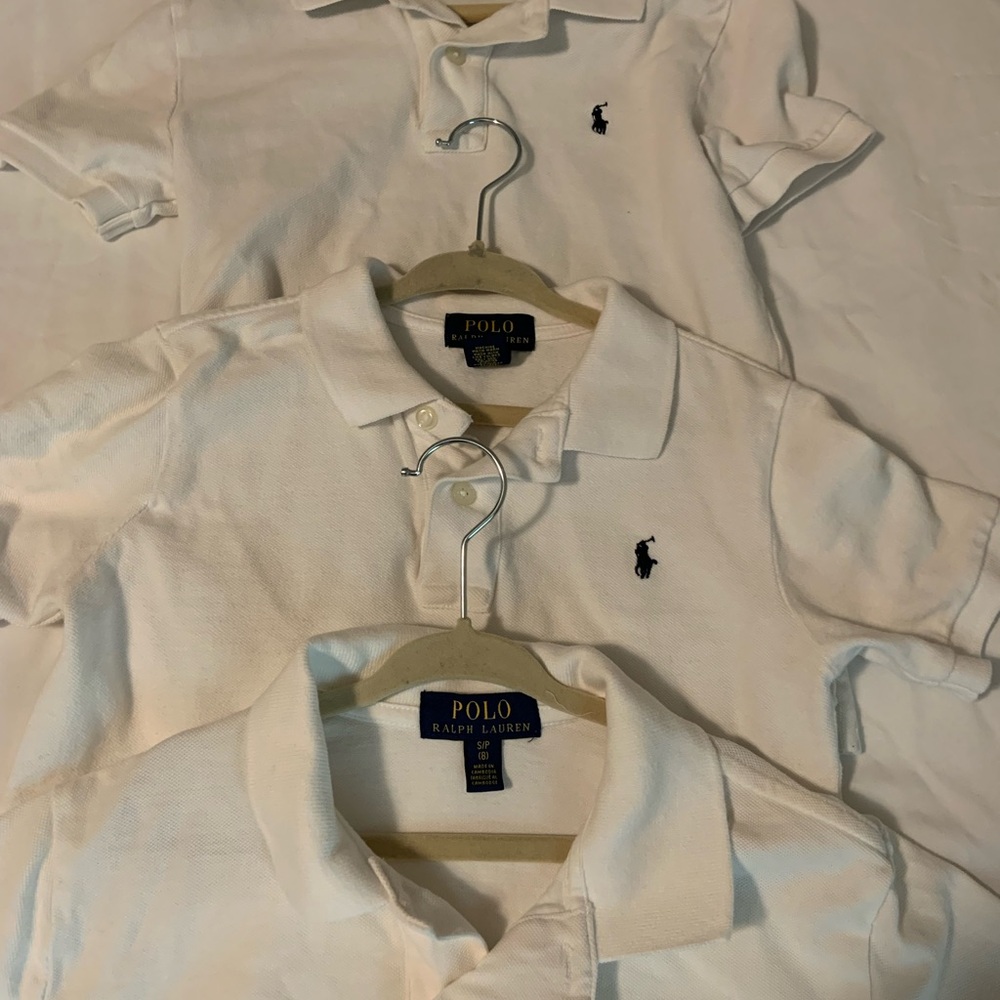 Boys Ralph Lauren White Polo Shirt Classic
Bundle of Five(5) size 6,7,8….$30
